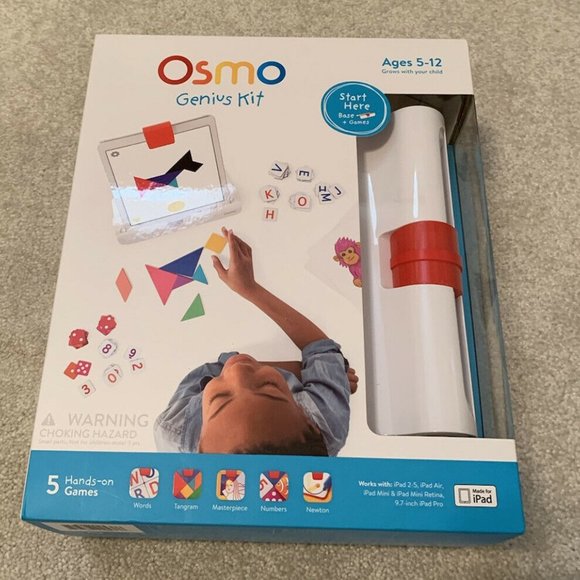 Osmo Genius Kit with Base 5 Hands-On Games and Case Great Gift Idea
